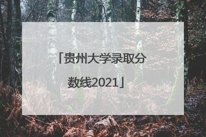 贵州大学录取分数线2021