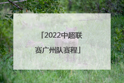 「2022中超联赛广州队赛程」中超联赛2022赛季广州队